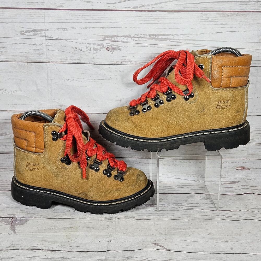 Women's Mountaineering Boots Land Rover Leather Hiking Size 9 Thom McAn Korea
